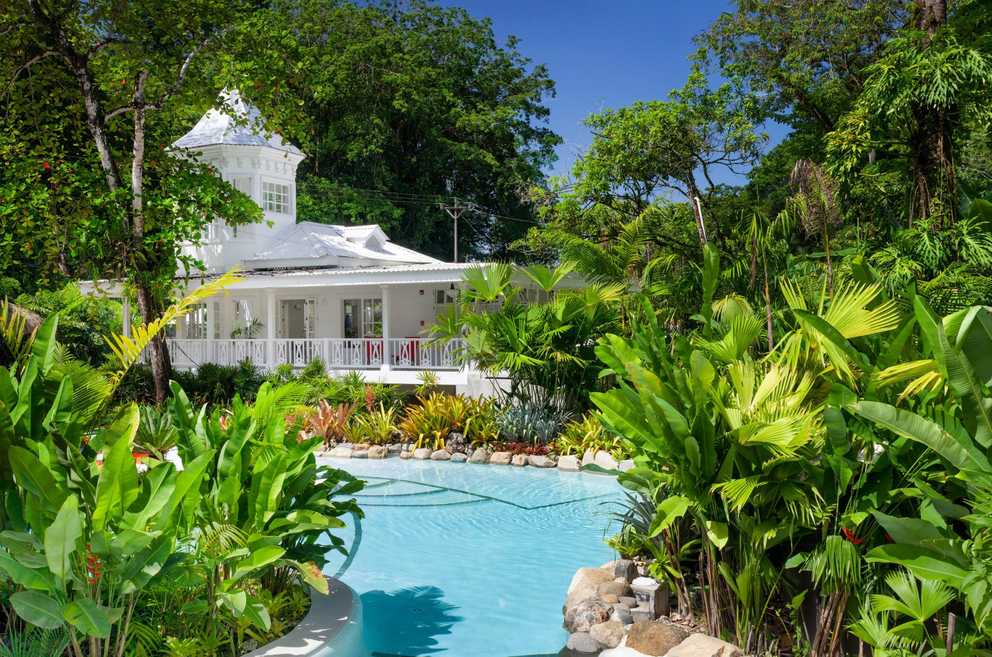 Victorian house part of Hotel Aguas Claras Caribbean of Costa Rica